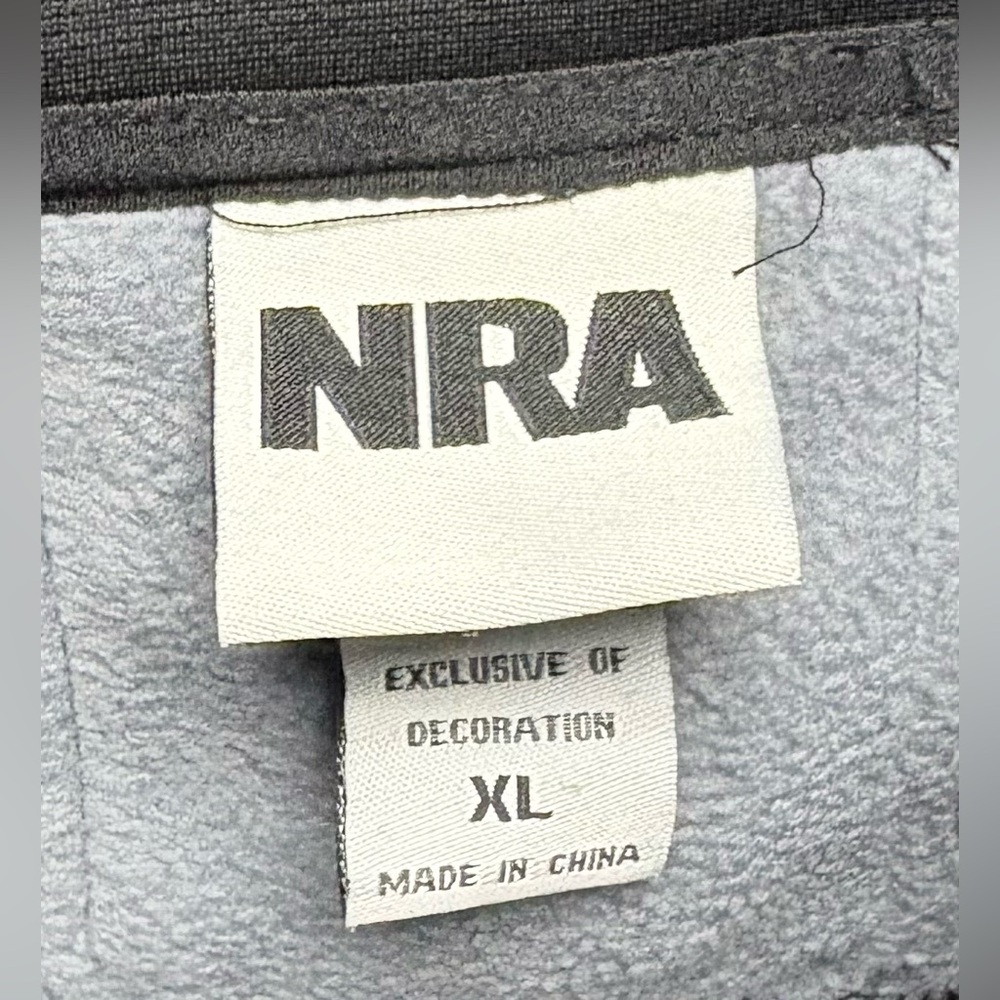 NRA (National Rifle Association) Men's Gray and Black Quarter-Zip Jacket XL - Picture 5 of 5